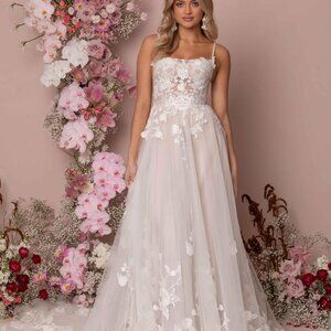 Madi Lane Kalani Gown, Size 14, Mocha, Sample Dress in Perfect Condition w/ tags